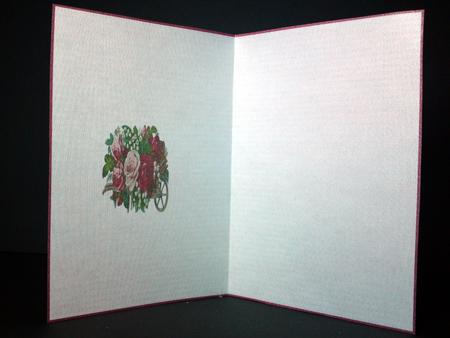 Vintage Roses in a Wheelbarrow Insert 1 by Cynthia Massey