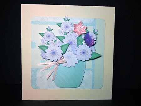 Purple Flowers with Butterfly Decoupage Sheet by Cynthia Massey