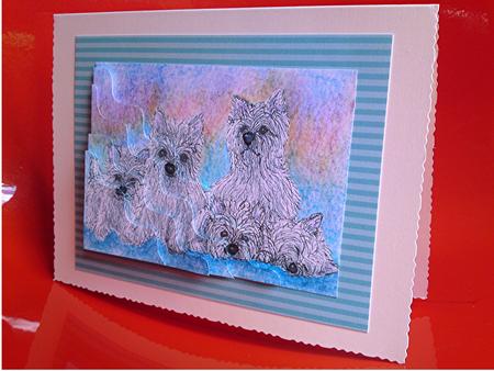 A Warmth of Westies Wavy Corner Stacker Topper by Cynthia Massey