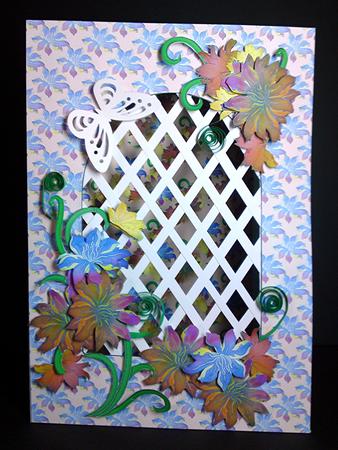 Rainbow Flowers - Trellis Card Kit by Cynthia Massey