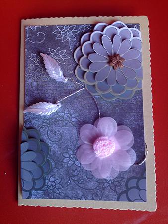 Oriental Dragonfly Plum 1 A4 Backing Paper by Cynthia Massey