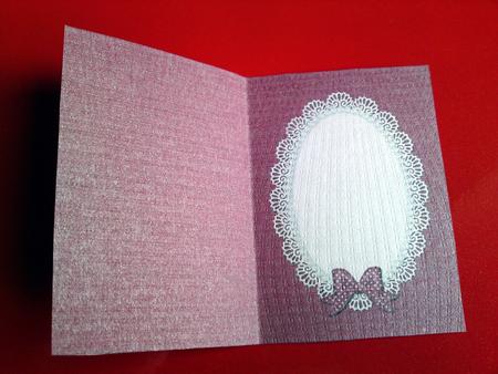 A5 Pearls and Lace Card Front or Insert by Cynthia Massey