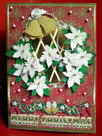 White Poinsettia - Trellis Card Kit by Cynthia Massey