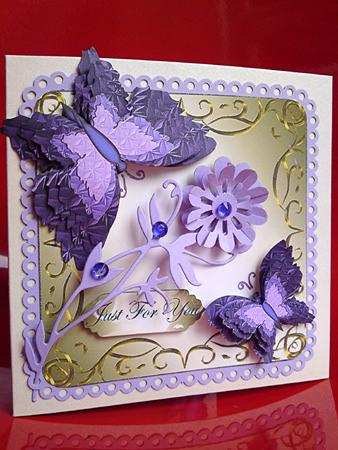 Purple-pink Butterflies Create Your Own Topper Set by Cynthia Massey