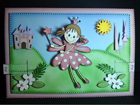 3D Fairy Twinkletoes Animated Moveable Decoupage Card Kit by Cynthia Massey