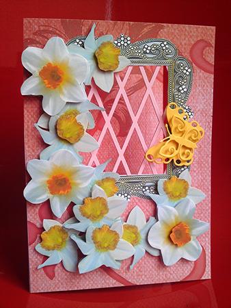 Daffodils - Trellis Card Kit by Cynthia Massey