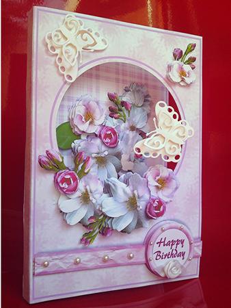 Flower Boxes 3D Card Kit - Apple Blossom by Cynthia Massey