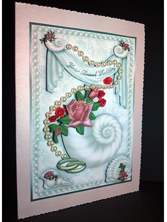 Your Beach Wedding Card Front with Step by Step by Cynthia Massey