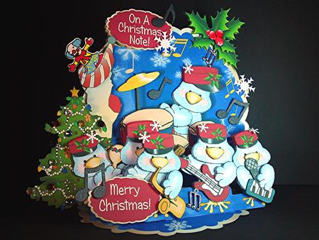 Giant Easel Tableau 3D Kit -rockin Around the Christmas Tree by Cynthia Massey