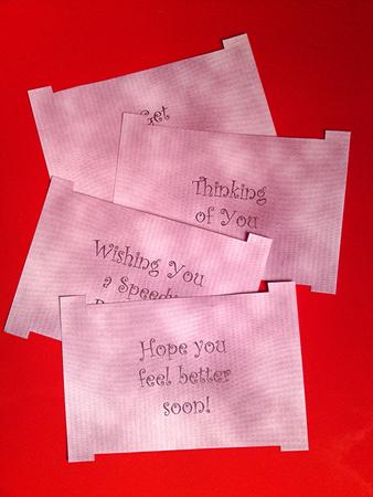 Inserts for Slide-inside Kit - Get Well by Cynthia Massey