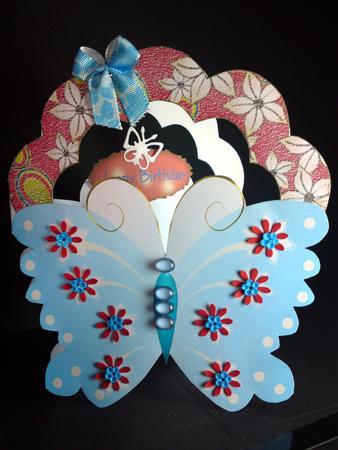 Joyful Summer Butterfly Shaped Card 3 by Cynthia Massey
