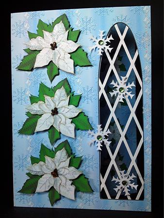 White Sparkle Poinsettia Side Trellis by Cynthia Massey