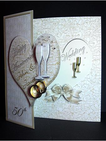Golden Wedding Hearts Foldback Kit by Cynthia Massey