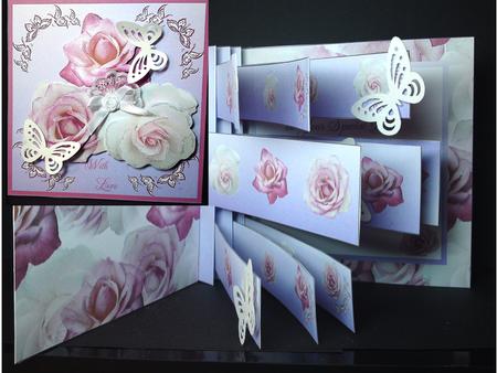 Soft Pink Roses Flag Book by Cynthia Massey