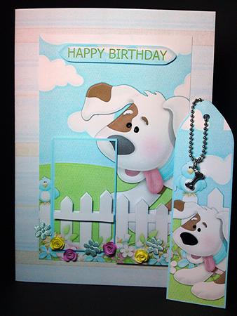Bumble Berry Cottage Dog Birthday Keepsake by Cynthia Massey