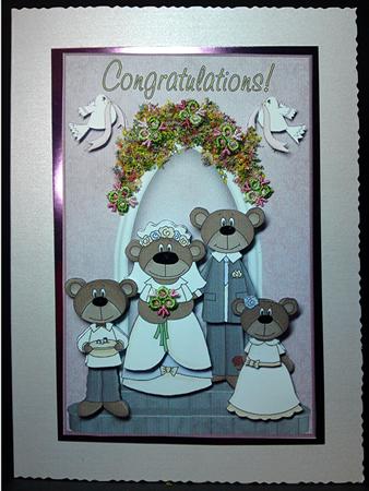 Wedding Day Decoupage Card Front by Cynthia Massey