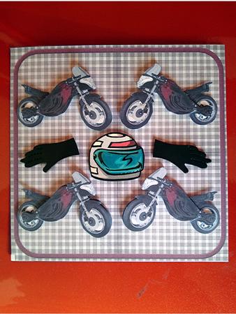 Motor Bikes Flag Book Kit by Cynthia Massey
