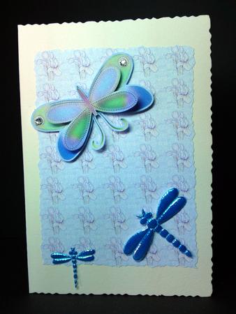 Iris and Lace Backgound by Cynthia Massey