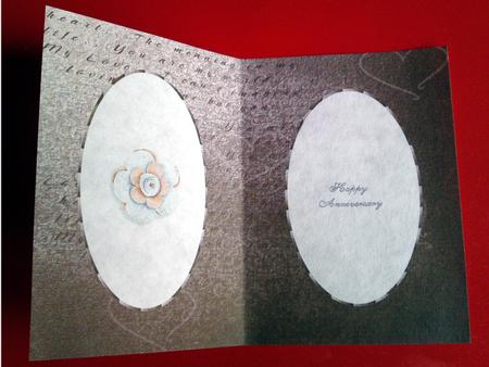 Paper Flower Anniversary Insert by Cynthia Massey