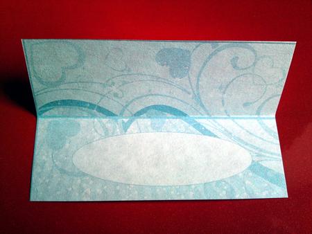 Blue Hearts Large dl Insert by Cynthia Massey