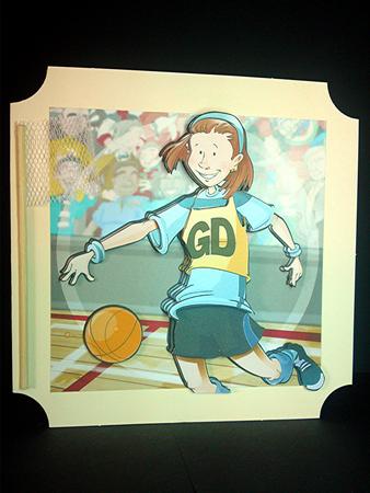 Netball Girl 8x8 Quick Card by Cynthia Massey