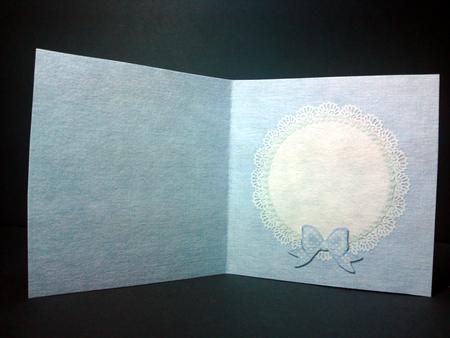 Square Pearls and Lace Card Front or Insert by Cynthia Massey