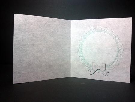 Square Pearls and Lace Card Front or Insert by Cynthia Massey