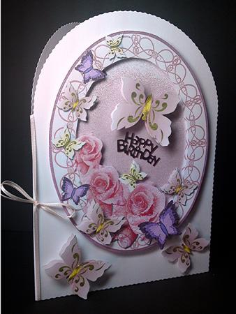Draw Your Happiness Roses & Butterflies Topper & Insert by Cynthia Massey