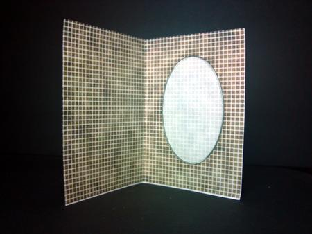 Men's Grunge Grid A5 Card Front or Insert by Cynthia Massey
