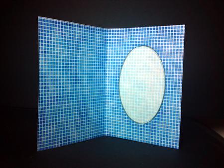 Men's Grunge Grid A5 Card Front or Insert by Cynthia Massey