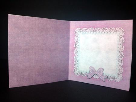 Square Pearls and Lace Card Front or Insert by Cynthia Massey