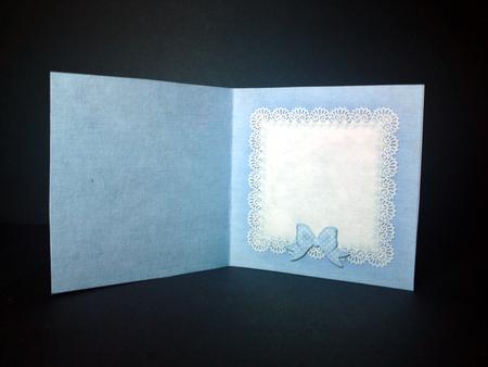 Square Pearls and Lace Card Front or Insert by Cynthia Massey