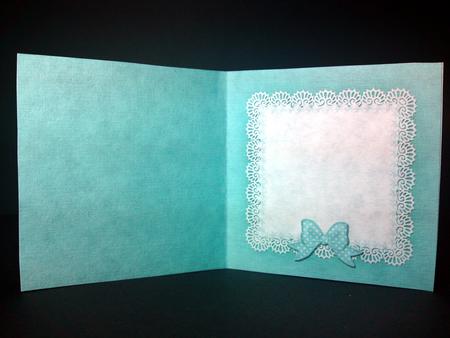 Square Pearls and Lace Card Front or Insert by Cynthia Massey