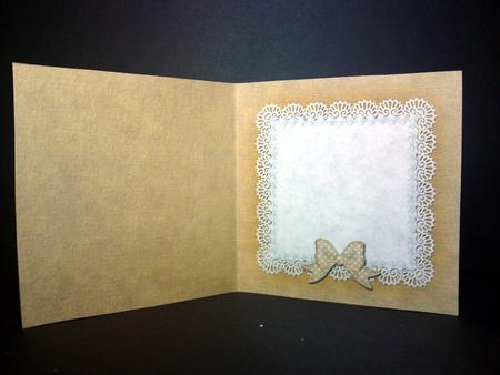 Square Pearls and Lace Card Front or Insert by Cynthia Massey