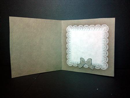 Square Pearls and Lace Card Front or Insert by Cynthia Massey