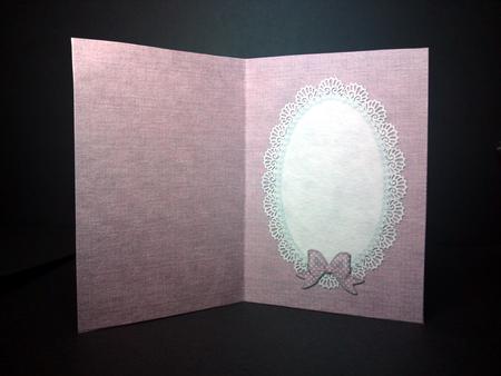 A5 Pearls and Lace Card Front or Insert by Cynthia Massey