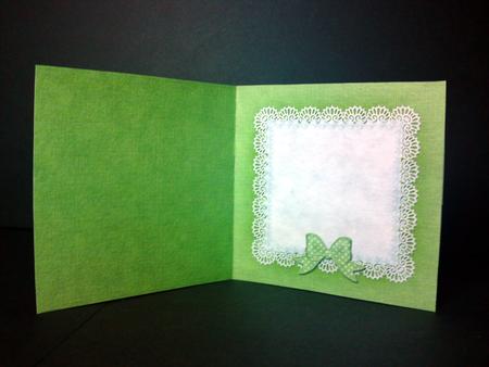 Square Pearls and Lace Card Front or Insert by Cynthia Massey