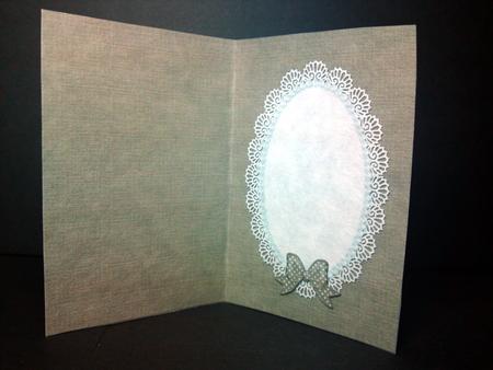 A5 Pearls and Lace Card Front or Insert by Cynthia Massey