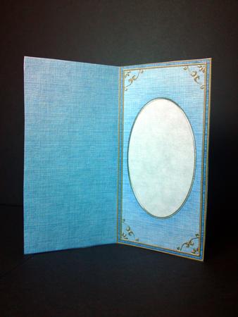 Dl 'gold Metallic Frame' Card Front or Insert by Cynthia Massey