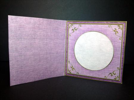 Square 'gold Metallic Frame' Card Front or Insert by Cynthia Massey