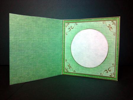 Square 'gold Metallic Frame' Card Front or Insert by Cynthia Massey