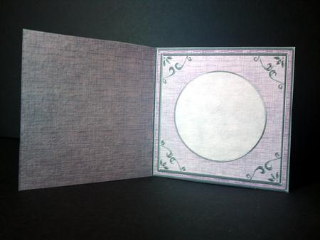 Square 'silver Metallic Frame' Card Front or Insert by Cynthia Massey