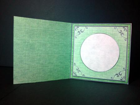 Square 'silver Metallic Frame' Card Front or Insert by Cynthia Massey