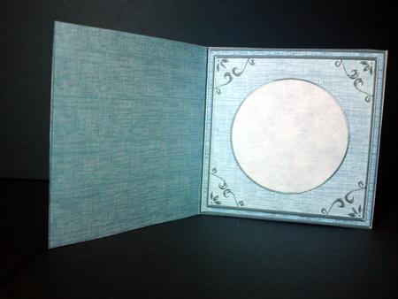 Square 'silver Metallic Frame' Card Front or Insert by Cynthia Massey