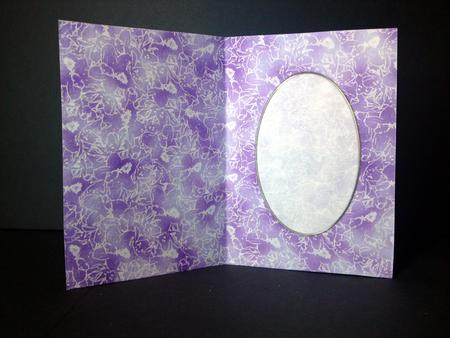 Romantic Flowers A5 Oval Frame Card Front or Insert by Cynthia Massey