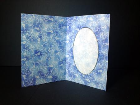 Romantic Flowers A5 Oval Frame Card Front or Insert by Cynthia Massey