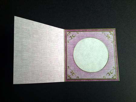 Square 'gold Metallic Frame' Card Front or Insert by Cynthia Massey