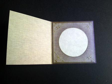 Square 'gold Metallic Frame' Card Front or Insert by Cynthia Massey