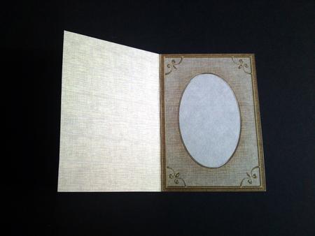 A5 'gold Metallic Frame' Card Front or Insert by Cynthia Massey