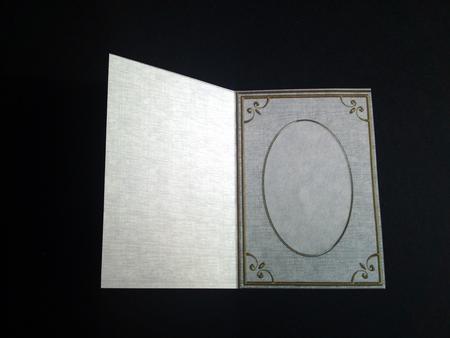 A5 'gold Metallic Frame' Card Front or Insert by Cynthia Massey